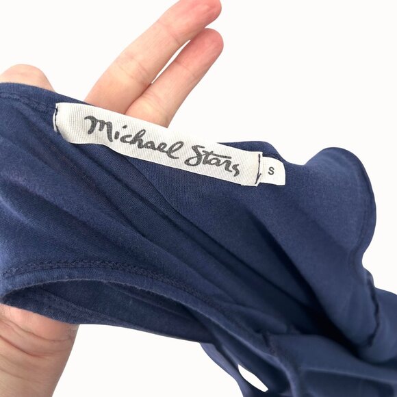 Michael Stars Navy Blue Sleeveless Drawstring Waist Jumpsuit Women's Size S - Picture 7 of 7